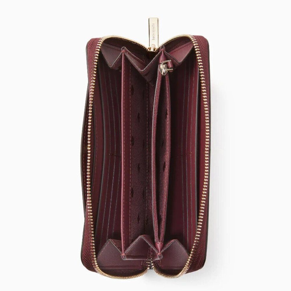 Kate Spade Women Large Continental Wallet Deep Berry Multi, NWT - Picture 5 of 7